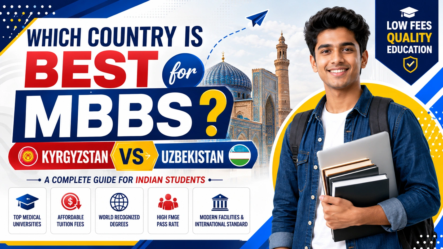 Which country is best for MBBS, Kyrgyzstan or Uzbekistan?